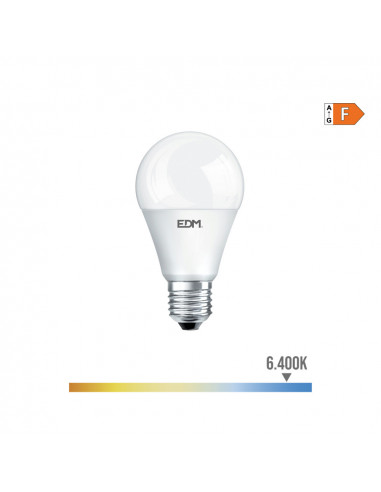 Ampoule "crepusculaire" standard led e27 10w 800lm 6400k lumière froide ø6x11cm edm