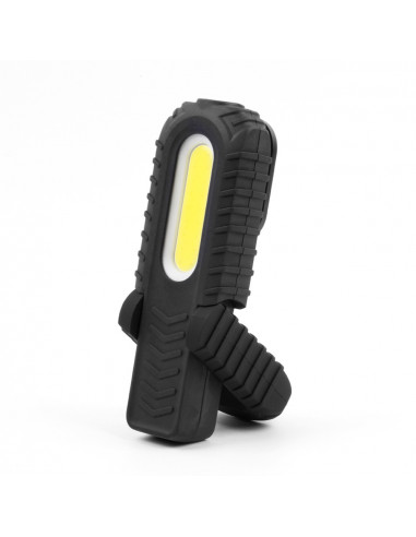 Lampe de poche led cob 3w 90lm + 5w 300lm rechargeable avec usb. avec crochet + aimant + support. edm