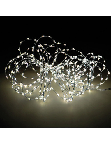 Guirlande micro led extra brillante pour extérieur, blanc lumière chaude, 11m - 378 leds.