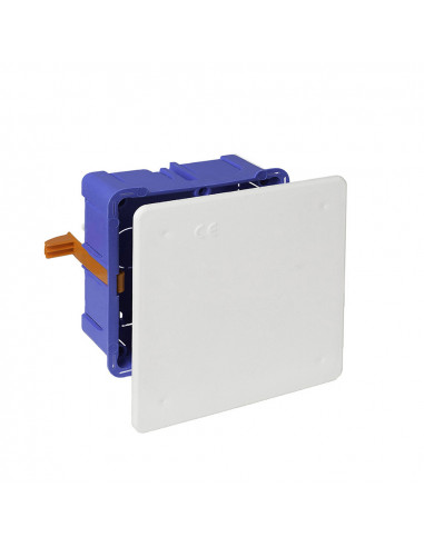 Boitier de raccordement encastrable pour surfaces creuses 100x100x45mm solera 5562gw