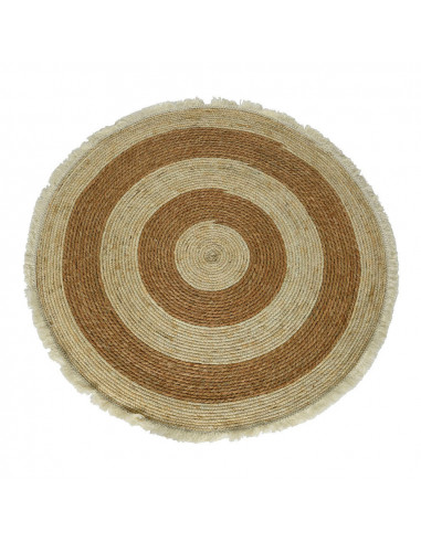 Tapis en fibre de coco, rond 100 cms - marron.