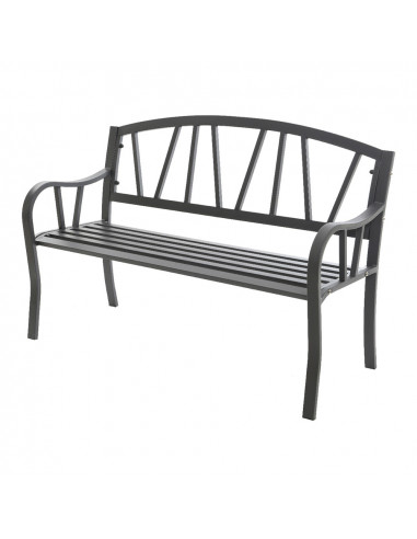 Banc en fer couleur: anthracite 123x53x86cm pour extérieur