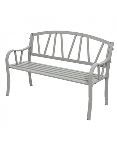 Banc en fer couleur: gris 123x53x86cm pour extérieur