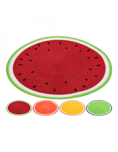 Nappe ronde 38cm fruit, plusieurs modeles.