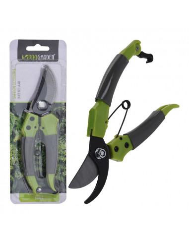 Sécateur progarden avec manche vert/noir lame 185mm
