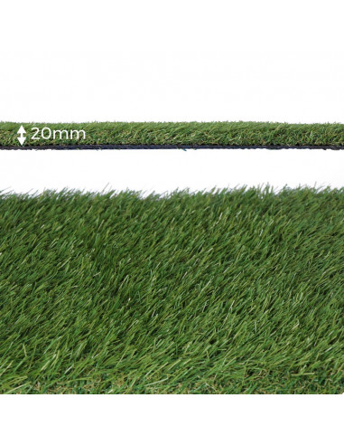 Gazon artificiel 20mm rouleau 2x5m couleur verte modèle: gracefull edm