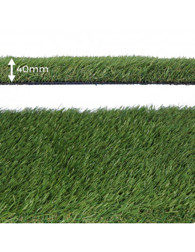 Gazon artificiel 40mm rouleau 1x5m couleur verte modèle: gracefull edm