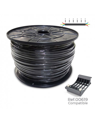 Bobine câble acrylique 1kv 3x4mm noir 100m (bobine grande ø400x200mm)