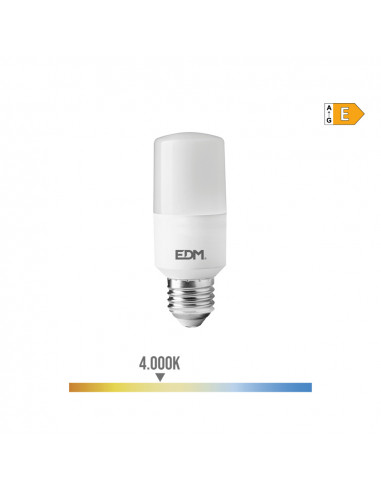 Ampoule tubulaire led e27 10w 1100lm 4000k lumière du jour edm