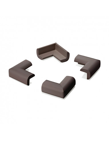 Protecteur de coins matelassé marron (blister 4 unites) inofix