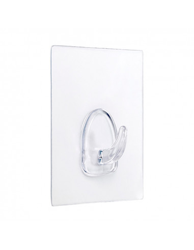 Support mural adhesif reutilisable 80x62 mm transparent (blister) inofix