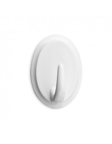 Porte-manteau adhesif rond blanc (blister 2 unites) inofix