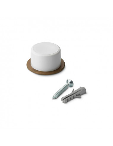 Butee de porte avec vis blanc (blister 2 unites) inofix