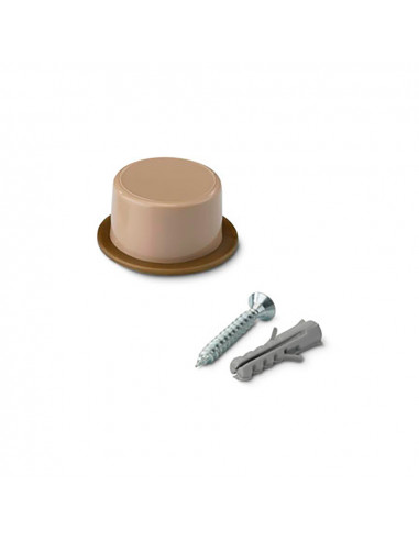 Butee de porte avec vis beige (blister 2 unites) inofix