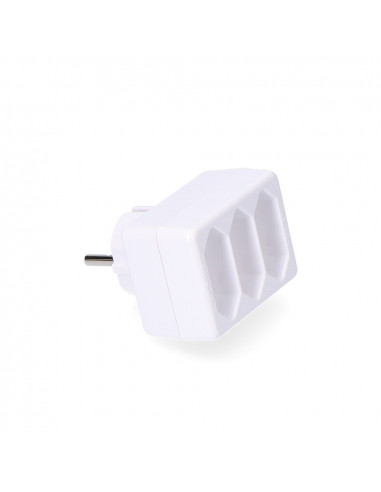 Adaptateur triple 2p 16a 250v couleur blanche max. 3680w solera 5113