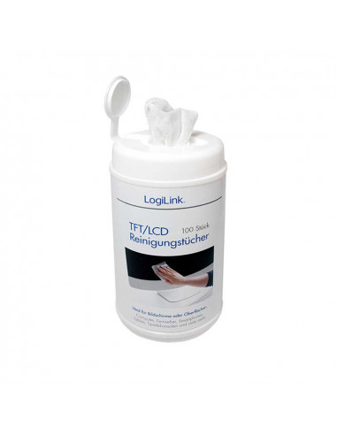 Lingettes nettoyantes pour ecrans (100unit.) logilink