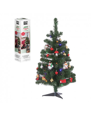 Kit enfants arbre de noel avec decoration et lumieres led 90cm