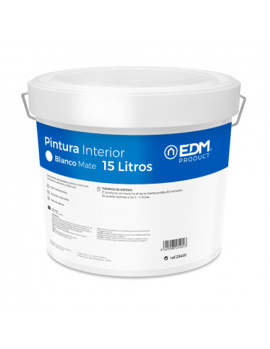 S.of. peinture plastique mat interieur blanc 15l edm.