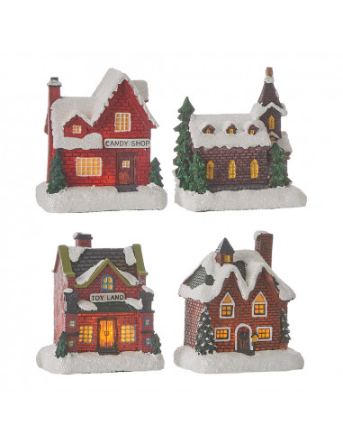 Maisonnette de noel plusieurs modeles. 10x5,5x8,5cm