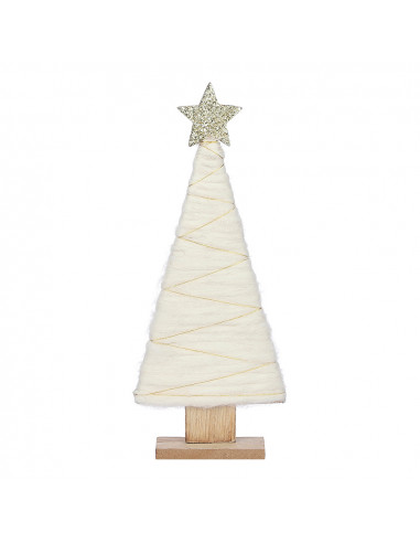 Arbre blanc en bois 13x5x31cm