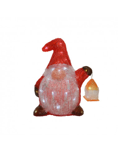Figurine nain led acrylique exterieur 25x17x29cm