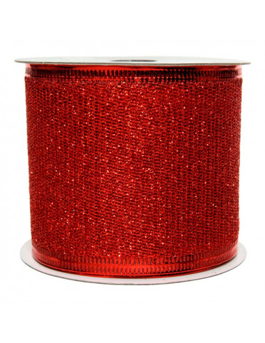 Ruban a paillettes rouge 270x6.3cm.