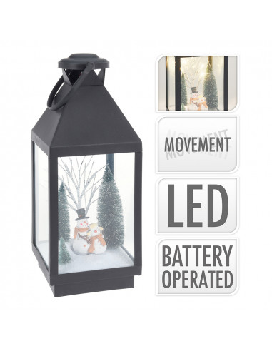 Lanterne avec scene de noel 18,8x48cm