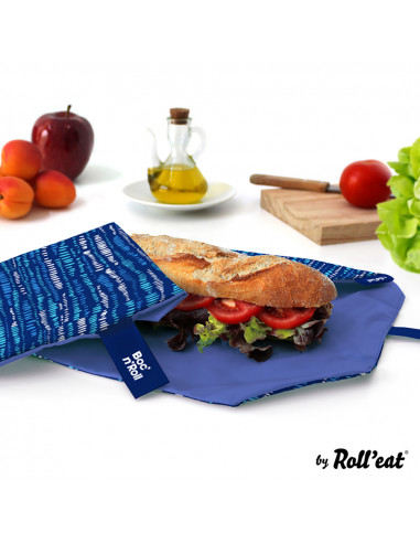 Boc'n'roll porte sandwich bleu marine 11x15cm.