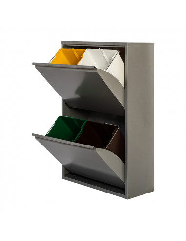 Armoire metallique recyclage 4 tiroirs couleur grise