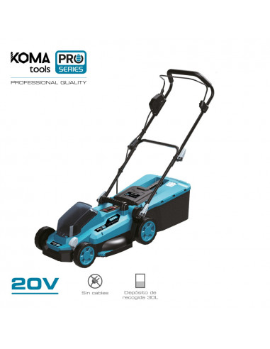 Tondeuse 20v (brushless sans batterie et chargeur) 97x93cm koma tools pro series battery