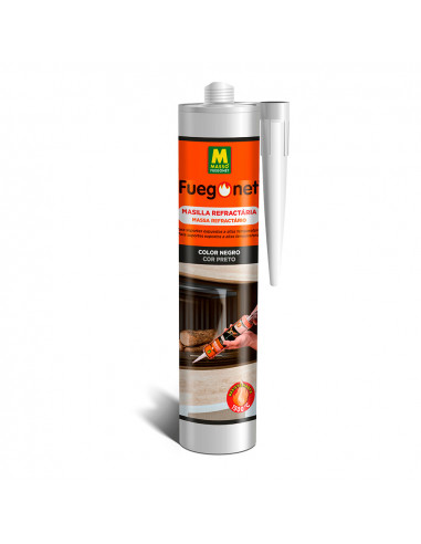 Mastic réfractaire noir 300ml. fuegonet massó.