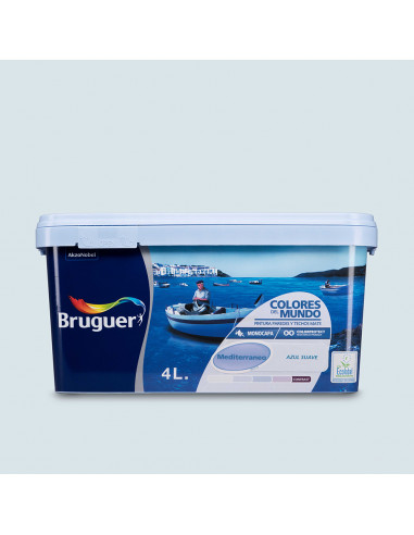Peintures du monde méditerranéen bleu doux 4l 5056896 bruguer