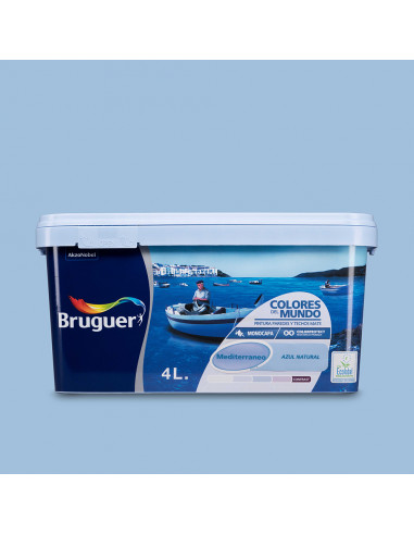 Peintures du monde méditerranéen bleu naturel 4l 5056899 bruguer
