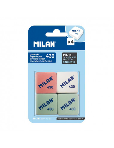 Blister 4 gommes modm 430 miette de pain milan