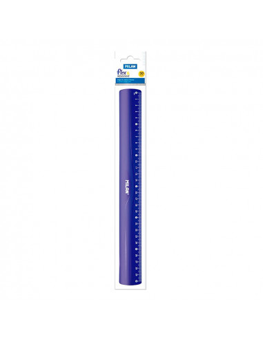 Regle flex & resistan bleu 30cm milan