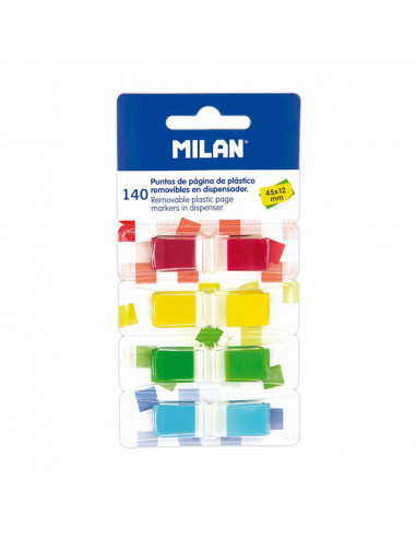 Pack de 140 marque-pages en 4 distributeurs milan.