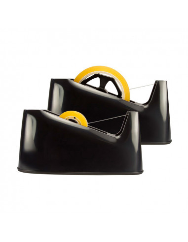 Porte-rouleau noir avec double adaptateur 33/66m (ruban non inclus) milan