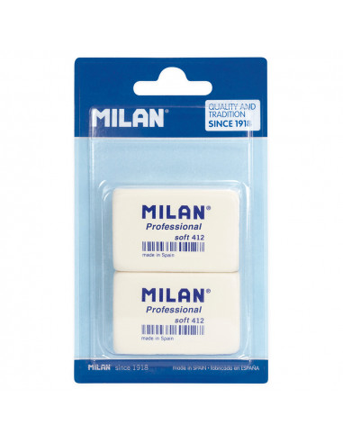 Blister de 2 caoutchouc soft 412 professional milan