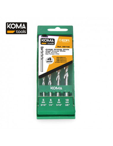 Set 4 embouts widia standard koma tools