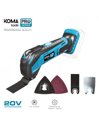 Multitool 20v (sans batterie et ??chargeur) 31.3x11cm koma tools pro series battery