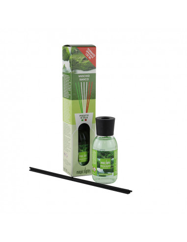 Diffuseur de parfum mikado musc blanc 125ml. magic lights