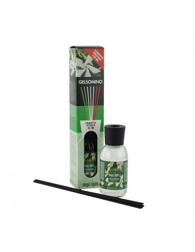 Diffuseur de parfum mikado fleurs blanches 125ml. magic lights