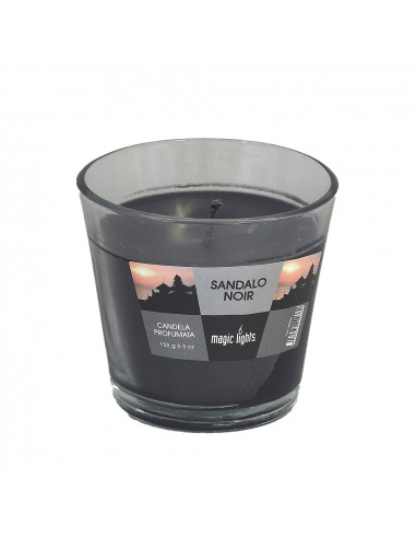 Bougie parfumée en verre de glace bois de sandal 150 gr.magic lights