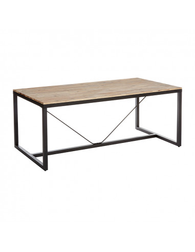 Table à manger en bois naturel acacia modèle edena 180x90x75cm