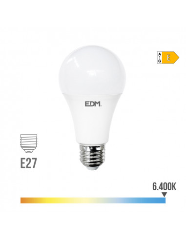 Ampoule led standard e27 24w 2700lm 6400k lumière froide ø7x13,6cm edm