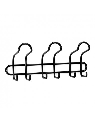 Cintre acier 3 triple crochets noir inofix