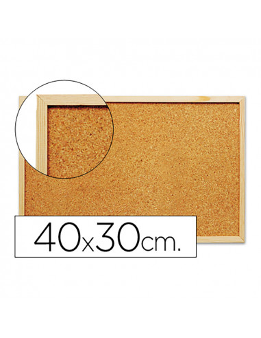 Panneau de liège q-connect 40x30cm cadre en bois