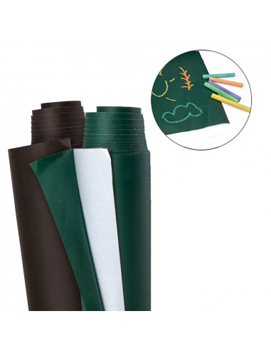 Rouleau adhésif liderpapel ardoise 45x200cm pour craie couleurs assorties