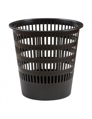Faibo corbeille à papier 16l grille noire