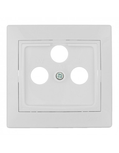 Cache universel avec cadre pour prise antenne tv/r sat s.europa solera erp48tlvu